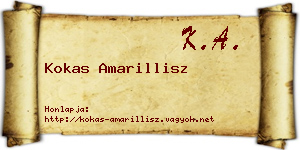 Kokas Amarillisz névjegykártya